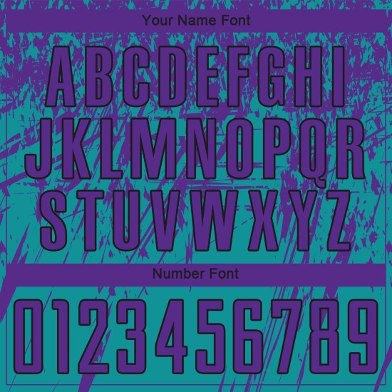 Jersey Custom Teal Sublimation Uniform Purple-Black Soccer