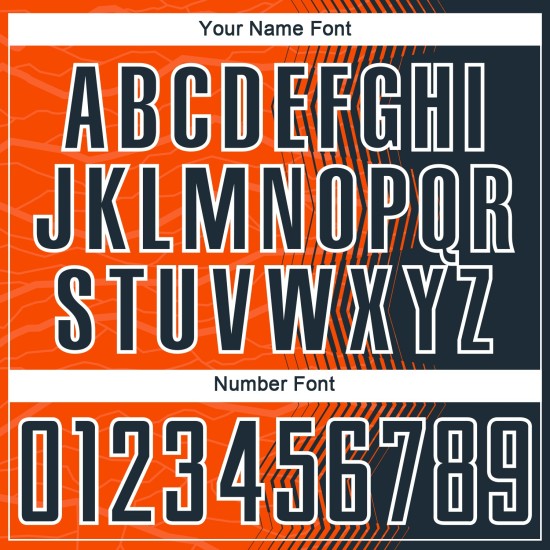 Custom Gradient Arrow Jersey Soccer Orange Sublimation Navy-White Uniform Custom Gradient Arrow Jersey Soccer Orange Sublimation Navy-White Uniform