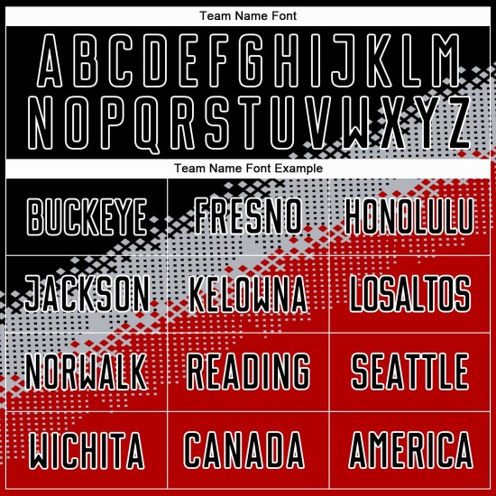 Custom Jersey Gray-Red Soccer Black Gradient Shape Sublimation Uniform Geometric Custom Jersey Gray-Red Soccer Black Gradient Shape Sublimation Uniform Geometric