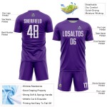 Custom Uniform Sublimation Purple Jersey White Soccer Custom Uniform Sublimation Purple Jersey White Soccer