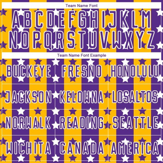 Purple Soccer Stripes Stars Uniform Gold-White Custom Jersey And Sublimation Purple Soccer Stripes Stars Uniform Gold-White Custom Jersey And Sublimation
