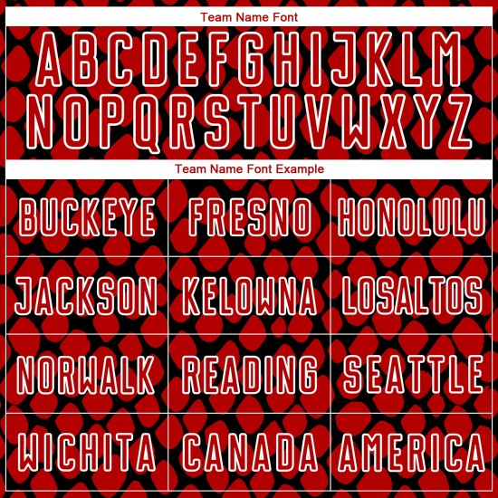 Snake Skin Soccer Red Jersey Sublimation Uniform Black-White Custom Snake Skin Soccer Red Jersey Sublimation Uniform Black-White Custom