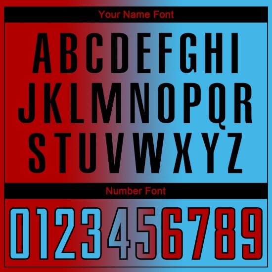 Sublimation Jersey Blue Soccer Red-Black Uniform Sky Gradient Fashion Custom Sublimation Jersey Blue Soccer Red-Black Uniform Sky Gradient Fashion Custom