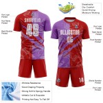 Scratch Soccer Graffiti Uniform Red-Medium Jersey Sublimation Purple Pattern Custom Scratch Soccer Graffiti Uniform Red-Medium Jersey Sublimation Purple Pattern Custom
