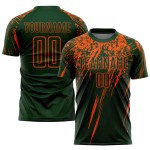 Custom Uniform Orange Green Jersey Sublimation Soccer Custom Uniform Orange Green Jersey Sublimation Soccer