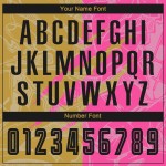 Jersey Graffiti Scratch Gold-Pink Sublimation Uniform Custom Old Black Soccer Pattern