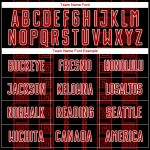 Custom Geometric Black Soccer Shape Red-White Uniform Jersey Sublimation Custom Geometric Black Soccer Shape Red-White Uniform Jersey Sublimation