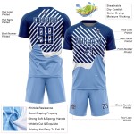 Jersey Lines Uniform Soccer Blue Royal-White Sublimation Custom Light Jersey Lines Uniform Soccer Blue Royal-White Sublimation Custom Light