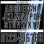 Lines Blue Light Soccer Sublimation Black-White Jersey Custom Uniform Lines Blue Light Soccer Sublimation Black-White Jersey Custom Uniform